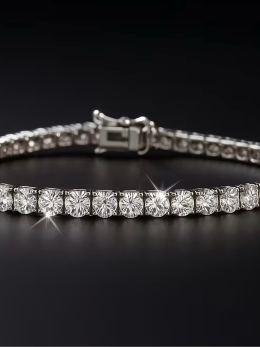 New 18k white gold filled tennis bracelet